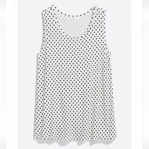 Le Lis Black and White Polka Dot Peplum Knit Top